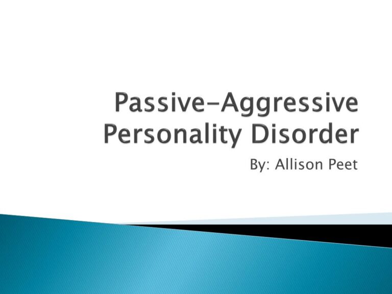 What is passive-aggressive personality disorder? What are the symptoms, diagnosis and treatment options?